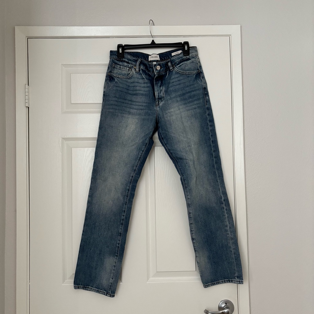 Frame Denim Boot Cut Jeans In Faded Blue